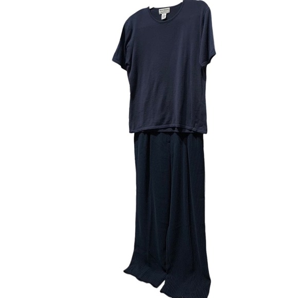 Liz Claiborne Collection - dress slacks, navy w/beige ticking, lined, size:12P - Picture 9 of 9